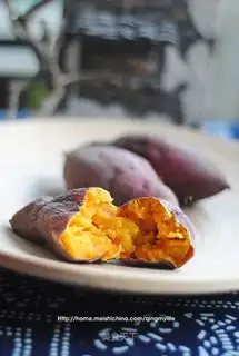 Microwave roasted sweet potatoes