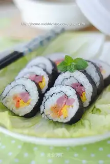 Enjoy sushi rolls