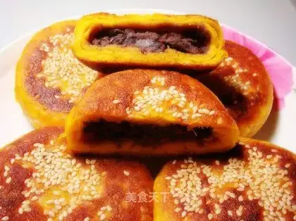 Bean paste and pumpkin shortcake