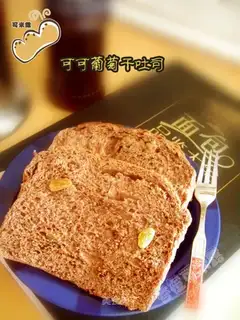 Cocoa raisin toast