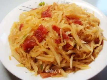 Sausage shredded radish