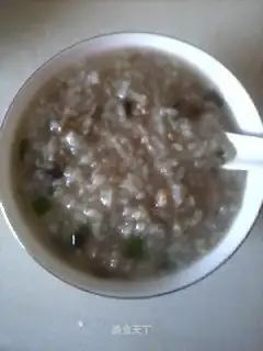 Mushroom beef porridge