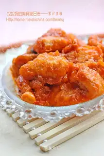 Fish maw in tomato sauce