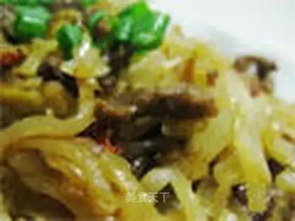 stir-fried shredded radish with beef