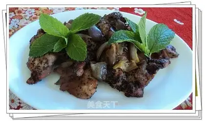 Grilled chicken legs with black pepper