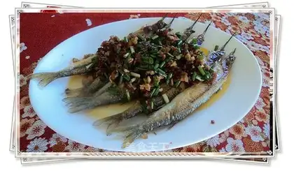 Arrow tip with ginger and onion OX sauce