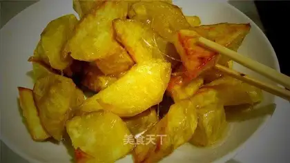 Pulled sweet potatoes