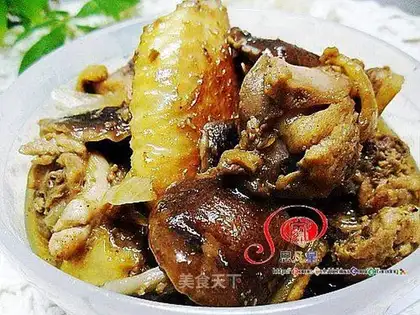Roast chicken with mushroom