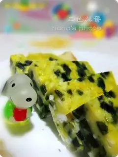 Three-color steamed egg