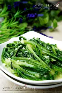 Garlic oil and wheat vegetables