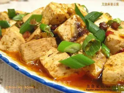 Shanzhai style roasted pork mapo tofu