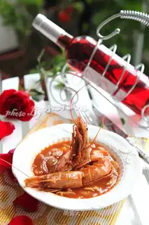 The red shrimp