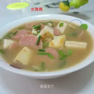 Ham tofu soup