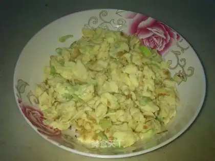 Onion fried eggs