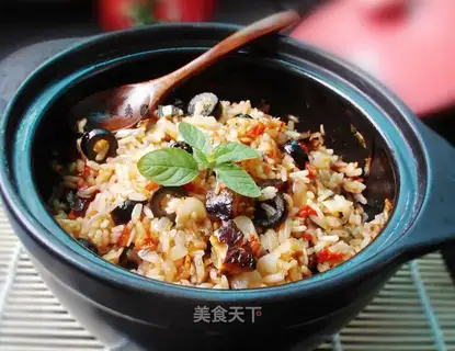 Mushroom olive rice
