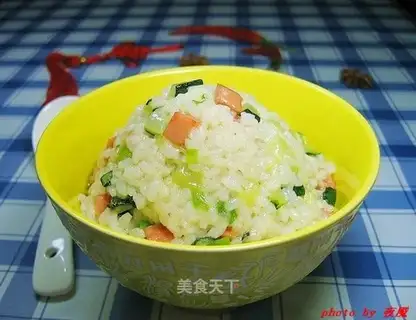 Cucumber ham and rice