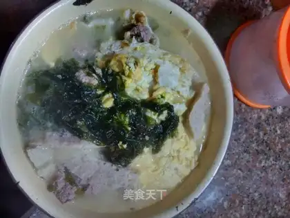 ♪ ♪ Chew and egg soup ♪