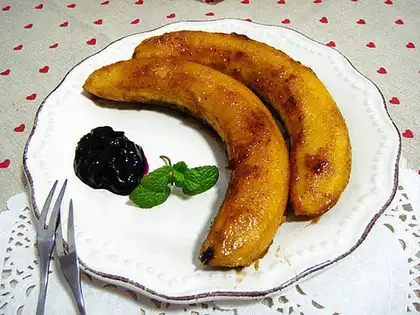 Honey roasted bananas