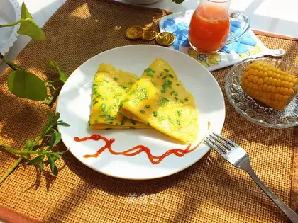 Onion eggcake