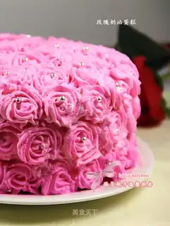 Rose cream cake