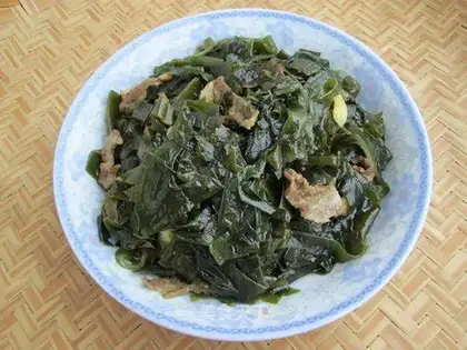 Sea belt fried meat