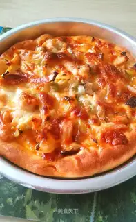 Chicken mushroom pizza