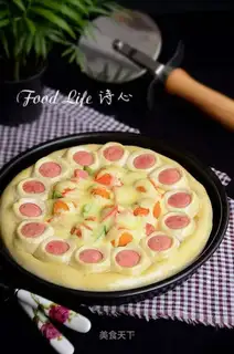 Chicken sausage and pizza