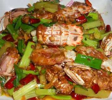 Spicy shrimp crawling