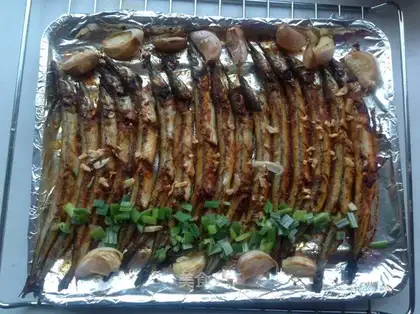 The roasted fish