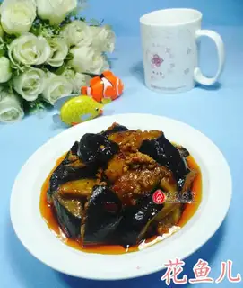 Meat and eggplant