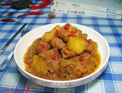 Potato burn ribs