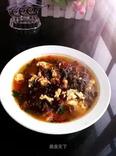 Purple tomato eggplant soup