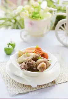 Spring casserole, duck soup