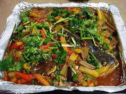 Delicious roasted fish