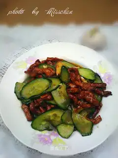 cucumber fried meat