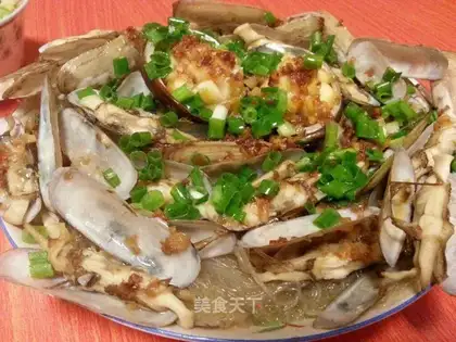 Garlic fan abalone