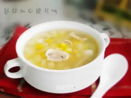 Mushroom corn thin soup