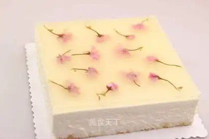 Romantic cherry blossom mousse