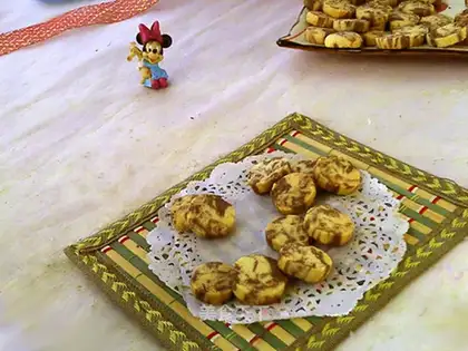 Coco marble cookies