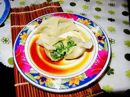 Porridge pork dumplings