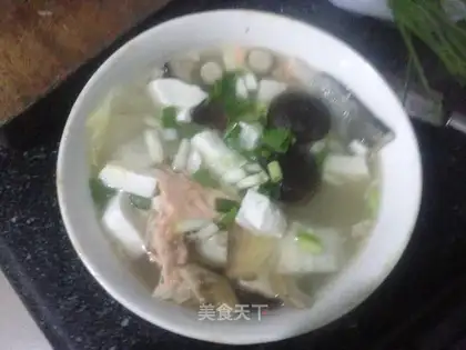 Salmon bone soup