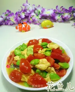 Tomato-peased eggs