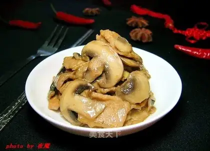 Mushroom fried meat
