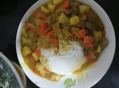 Curry beef rice