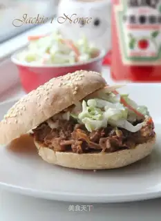 Tore the pork with apple salad