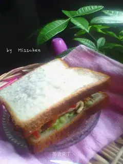 Salad toast sandwich