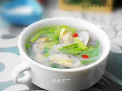 Celery fan and soup