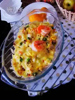 Cheese shrimp rice