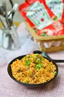Cheese and beef fried rice