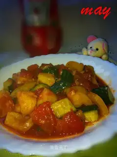 Tomato fried pineapple